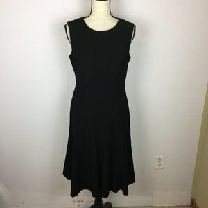 Anne Klein A-line Dress Size 8 Womans Black Sleeveless Lined Career Knee Length